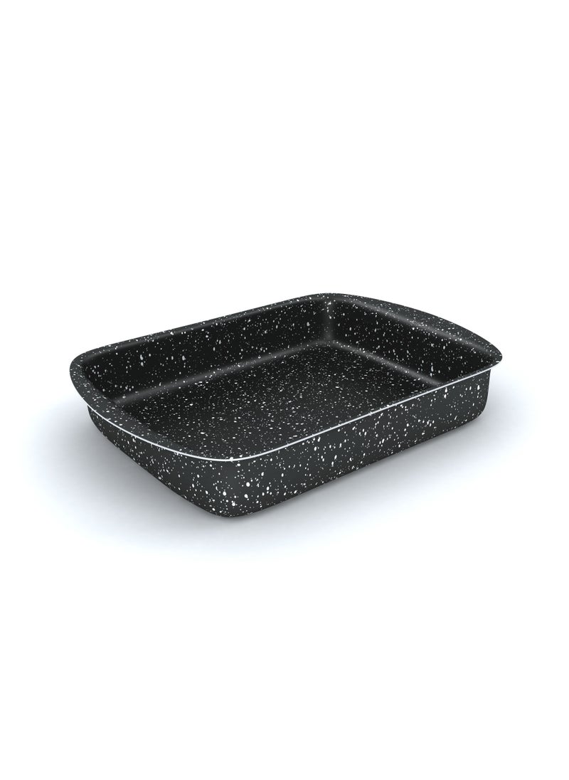 LAZORD - Rectangle Granite Plus Oven Casserole - 2 Pcs - Size 30, 35 - Black - Image 1