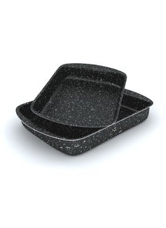 Rectangle Granite Plus Oven Casserole - 2 Pcs - Size 30, 35 - Black - pzsku/ZF0D420C04D534396992FZ/45/_/1691675552/89b699b6-88fb-48cc-ad60-68dca6398bb9