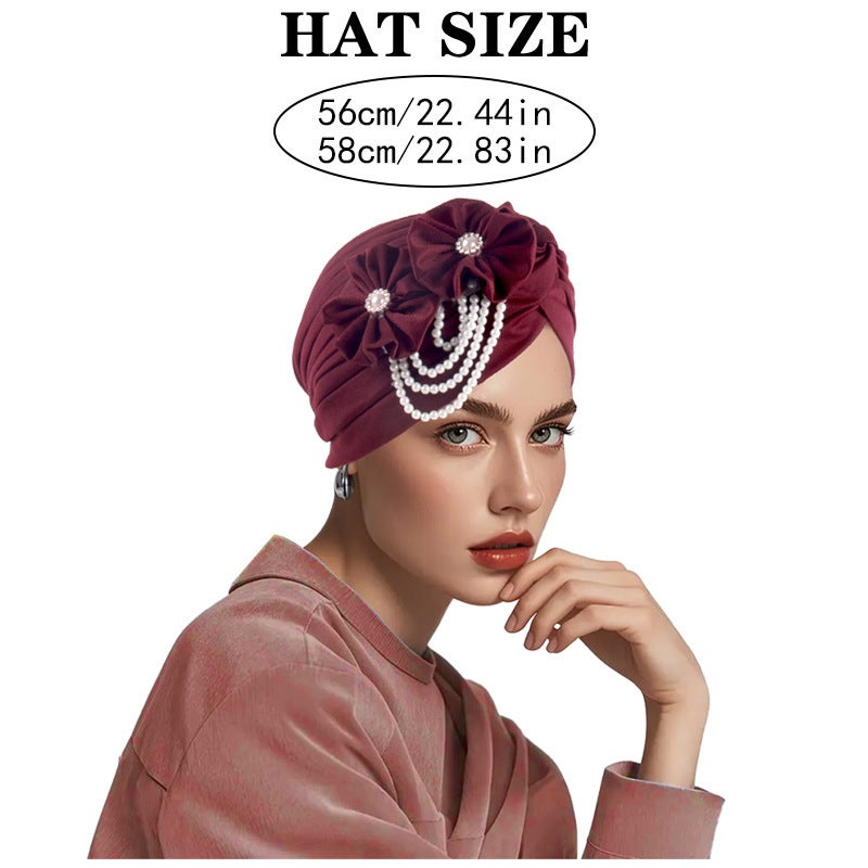 New Turban Cap Forehead Tassel Bohemian Melon Hat - Image 3