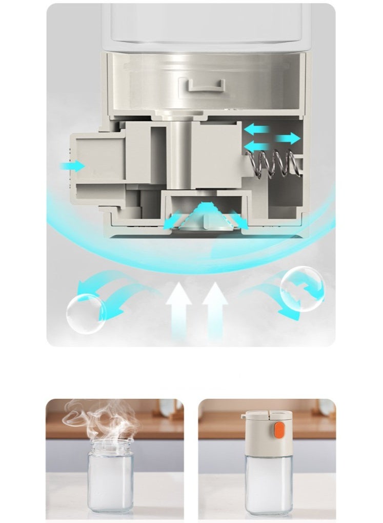 HOMESTAR Dual-Outlet Precision Salt Dispenser Bottle, 0.5g Quantitative Salt Control Bottle Per Push Kitchen Condiment Container, Multi-Purpose Spice Shaker For Salt Sugar Pepper With Moisture-Proof Design - Image 3