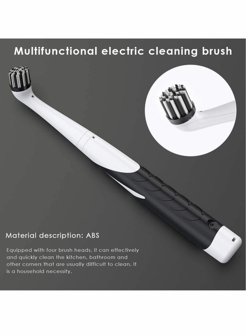Captaintech Electric Sonic Cleaning Brush Sonic Sink Scrubber with 4 Brush Head Cleaning Brush Oscillating Cleaning Tool Power Brush Handheld Cordless Electric Scrubber - Image 5