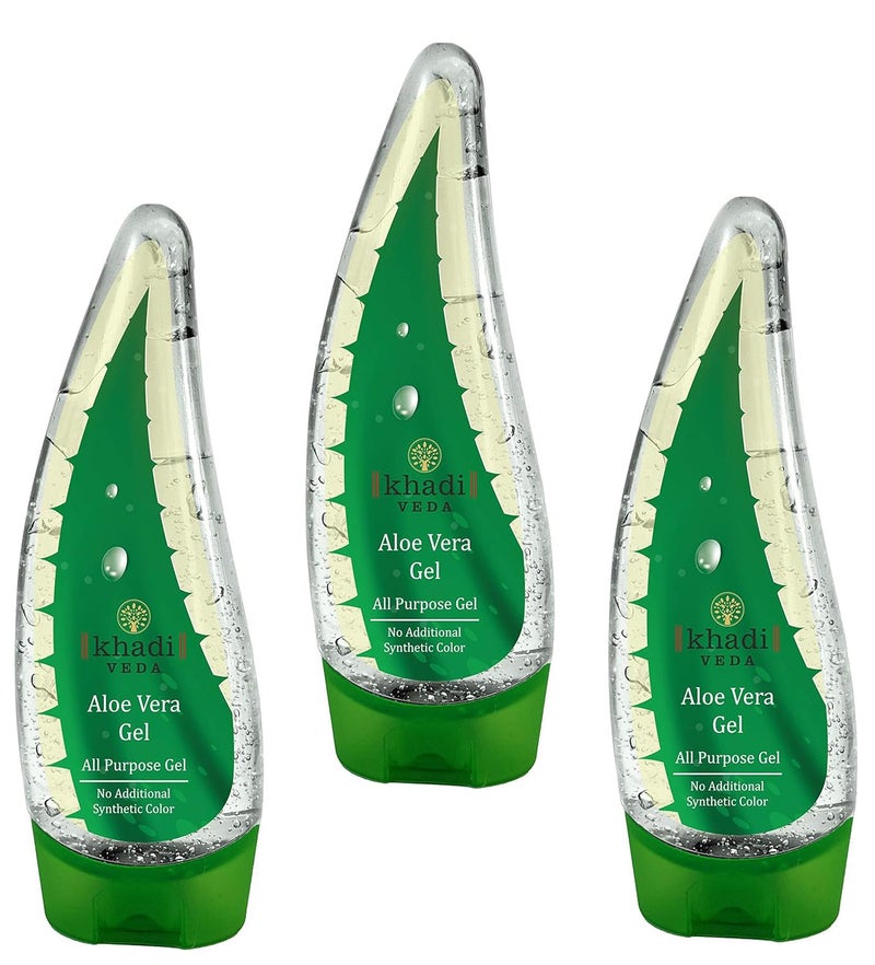 Khadi Veda Aloe Vera All Purpose Gel 120 gm Each Pack Of 3 - Image 1