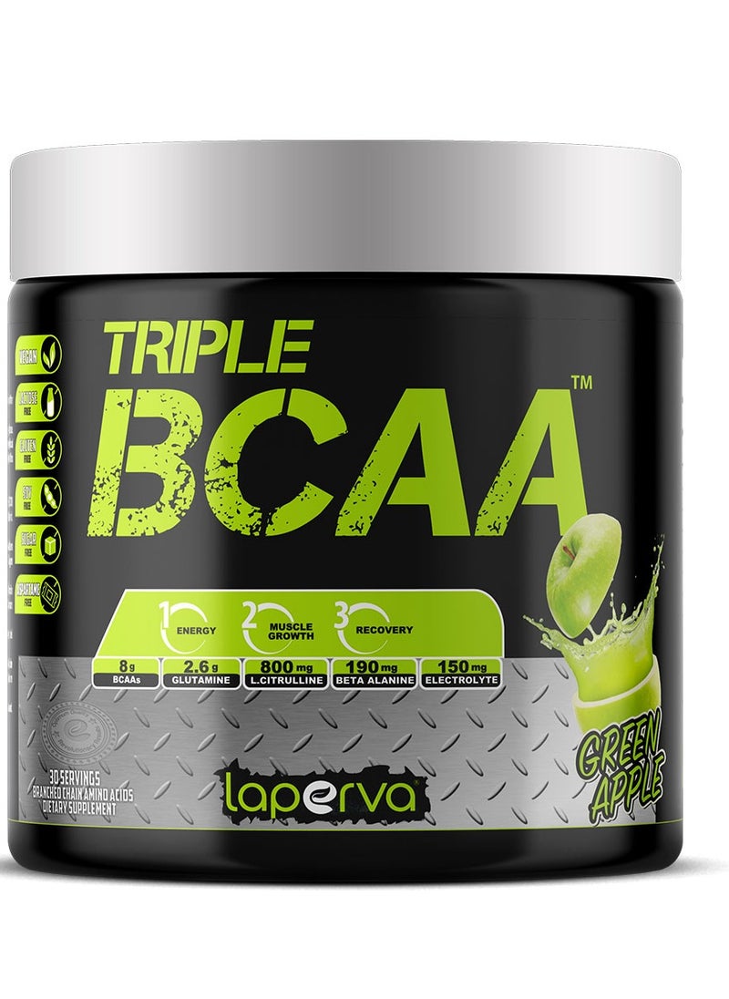 Laperva - Laperva Triple BCAA, Increase Endurance, Amplify Muscles, Green Apple , 30 Ser - Image 1