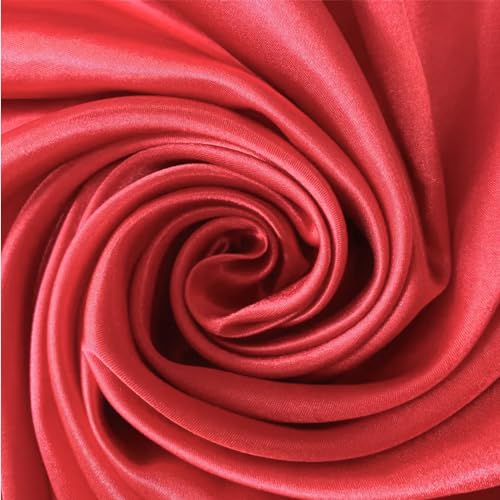 vimate Red Silk Scarf for Hair, 35'' Satin Square Silk Like Scarf for Head Sleeping at Night (Style 38-Red) - Image 3