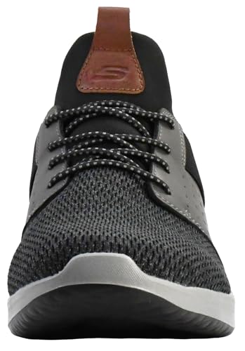 Skechers Men's Classic Fit-Delson-Camden Sneaker, Black/Grey, 14 Wide US - Image 2