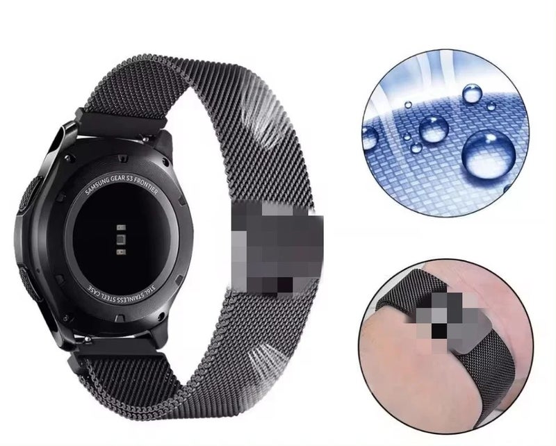 Bluejw 20mm 22mm Mesh Stainless Steel Replacement Watch Strap for Samsung Galaxy Watch 4 / Watch 4 Classic / Galaxy Watch Active – Metal Band Compatible with Samsung Watch Loop - Image 3
