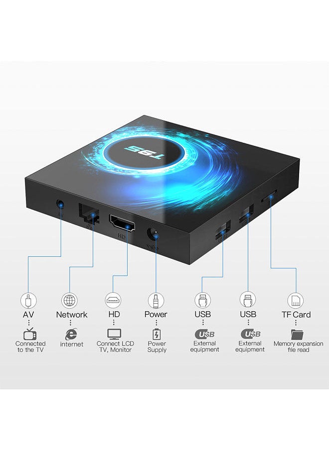 Generic - T95 Android 10.0 Smart TV Box Allwinner H616 Quad-core 64 Bit 4K Media Player 6K HDR H.265 VP9 4GB/32GB 2.4G & 5G WiFi BT5.0 100M LAN LCD Display - Image 1