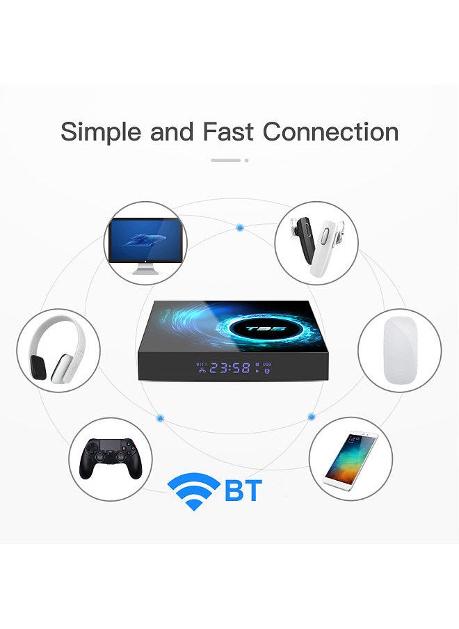 Generic - T95 Android 10.0 Smart TV Box Allwinner H616 Quad-core 64 Bit 4K Media Player 6K HDR H.265 VP9 4GB/32GB 2.4G & 5G WiFi BT5.0 100M LAN LCD Display - Image 1