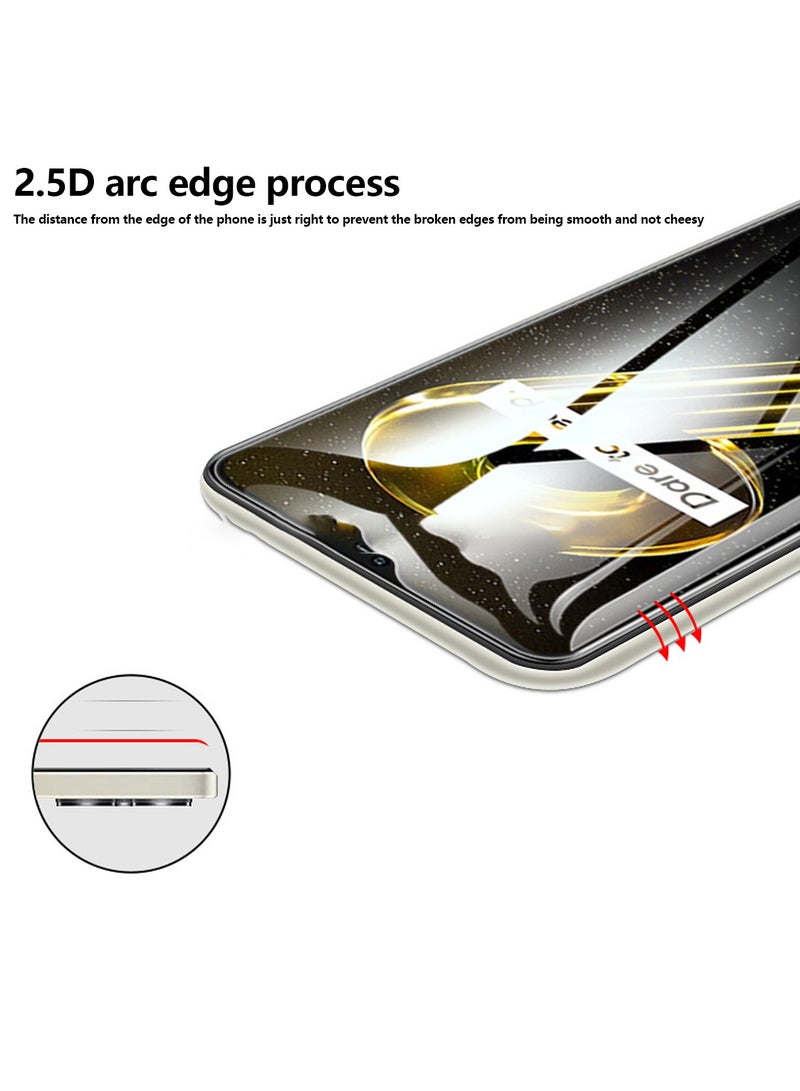 Realme 9i 5g Tempered Glass Screen Protector HD Dustproof Anti-Scratch Display Screen Protector for Realme 9i 5G Transparent - Image 2