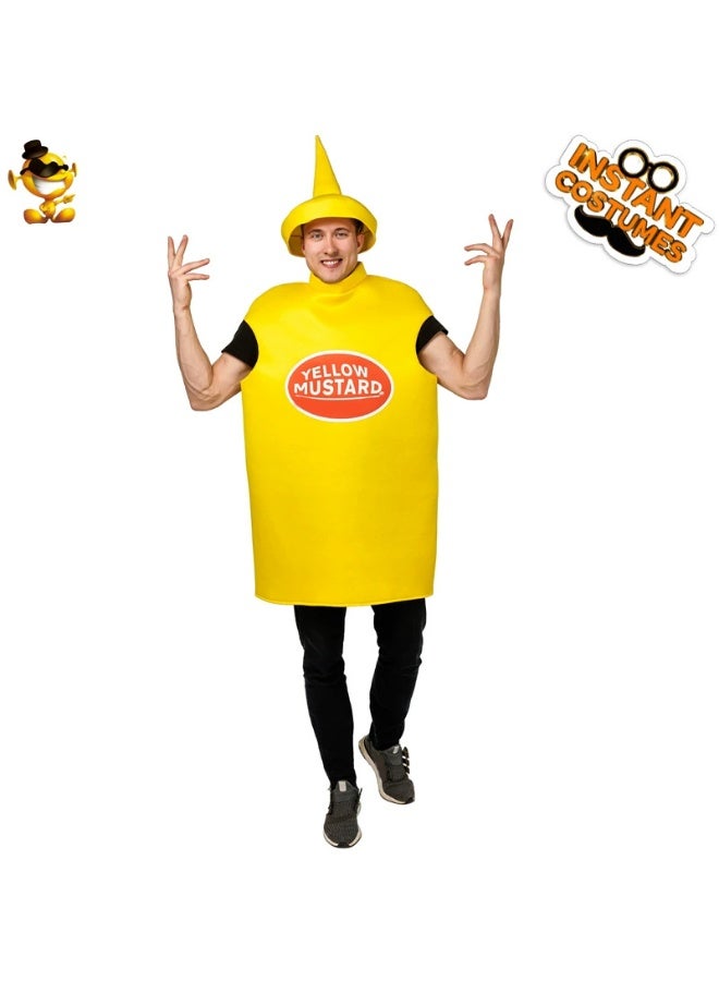 general Adult Men And Women's Mustard Ketchup Costume for Halloween, Funny Adult Stage Costume for Role-playing