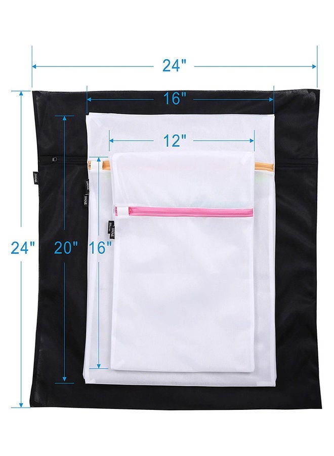 NIBEMINENT Pack Of 5 Laundry Bag Multicolour Large (24x24), Medium (20x16), Small (16x12)inch - Image 3