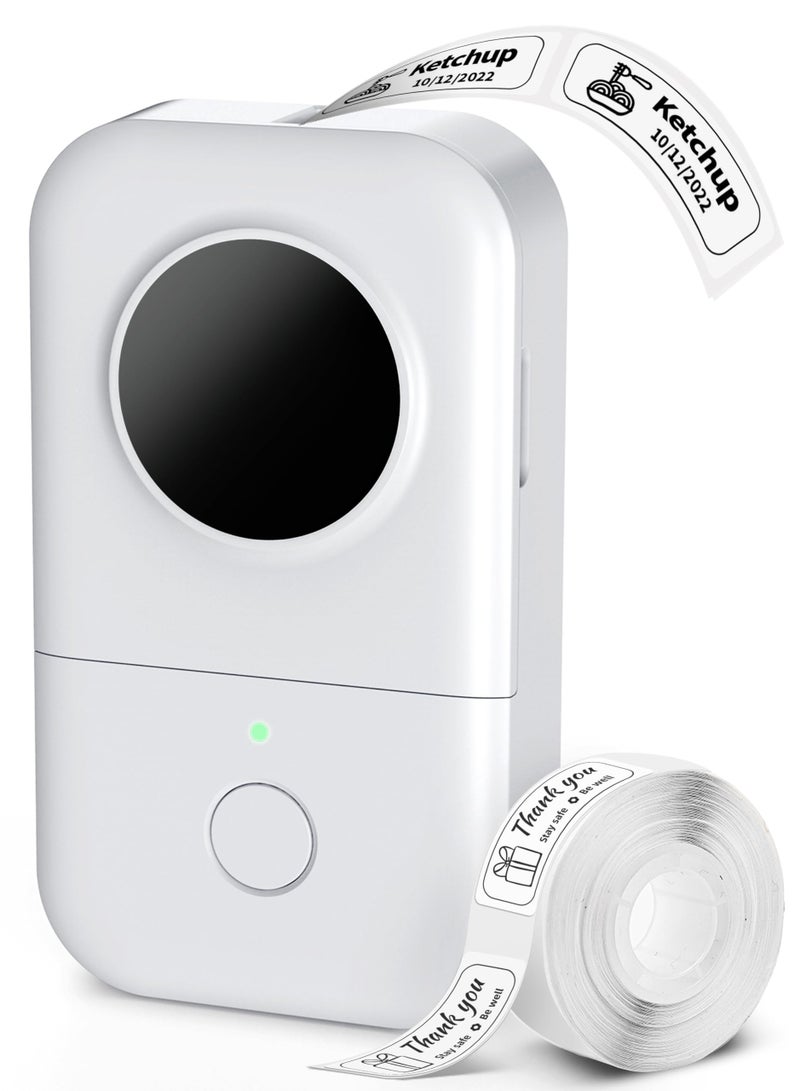 فوميمو آلة صنع الملصقات D30، طابعة ملصقات صغيرة محمولة تعمل بالبلوتوث، ملصقات حرارية محمولة للهواتف الذكية، ملصقات صغيرة متعددة القوالب، أيقونات الخطوط، ملصقات مخصصة بدون حبر للاستخدام المنزلي للأطفال والأدوات المدرسية - Image 1