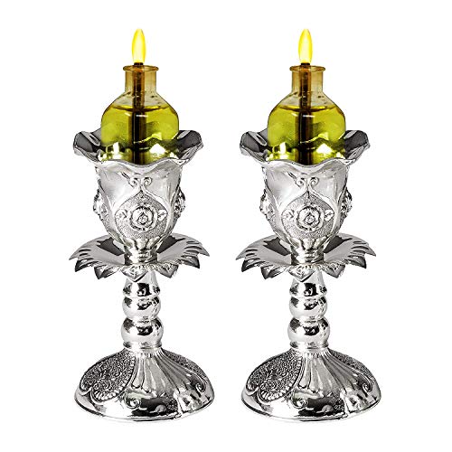 Ner Mitzvah Shabbat Oil Candles - Large Ohr Lights Pre-Filled Oil Shabbos Candles - 20 Pack - Image 3