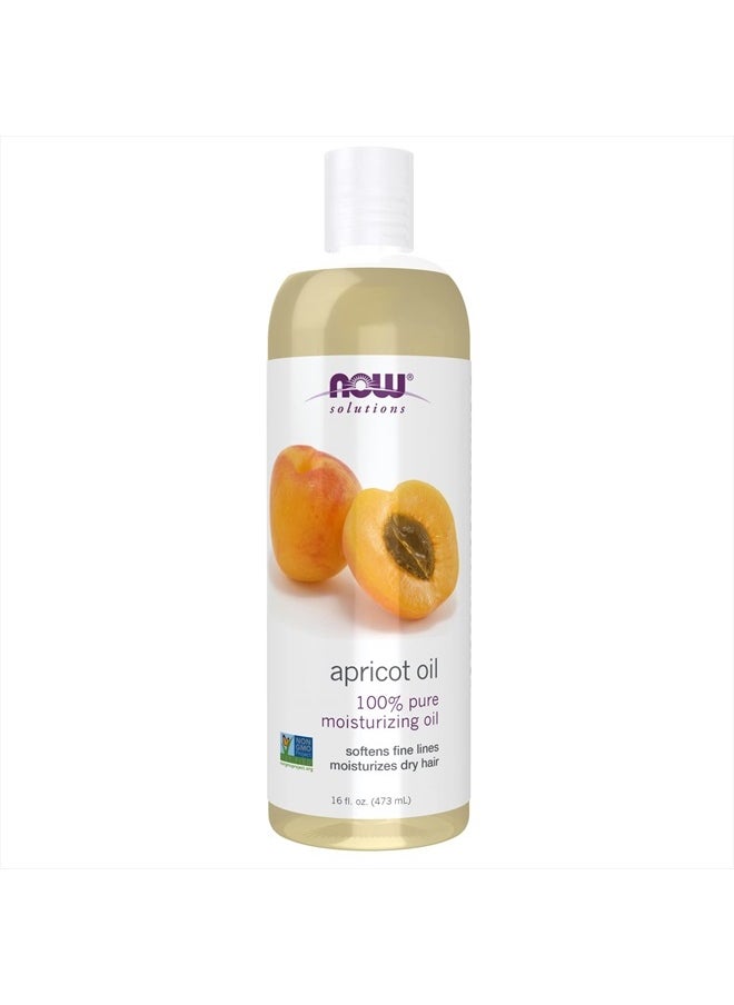 Solutions, Apricot Kernel Oil, Hair Moisturizer, Rejuvenating Skin Oil, Softens Fine Lines, 16-Ounce