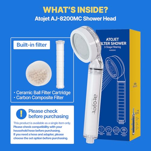 Atojet Filter Showerhead Inspired by Korea’s Beauty Culture – Pure Carbon Filters for Softer Skin & Smoother Hair | Carbon Composite Filter | Single Showerhead (AJ8200MC-SNG-1) - Image 2