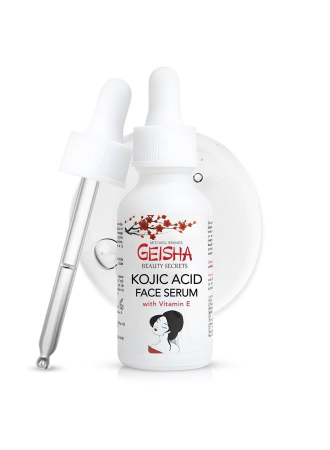 Omic Geisha, Kojic Acid Serum - 1 Fl oz / 30ml - Helps Remove Blemishes on Face, Body, Armpits, Elbows, Knees Made in USA - Image 1