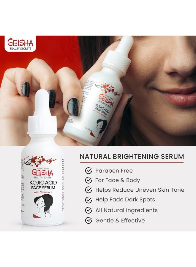 Omic Geisha, Kojic Acid Serum - 1 Fl oz / 30ml - Helps Remove Blemishes on Face, Body, Armpits, Elbows, Knees Made in USA - Image 3