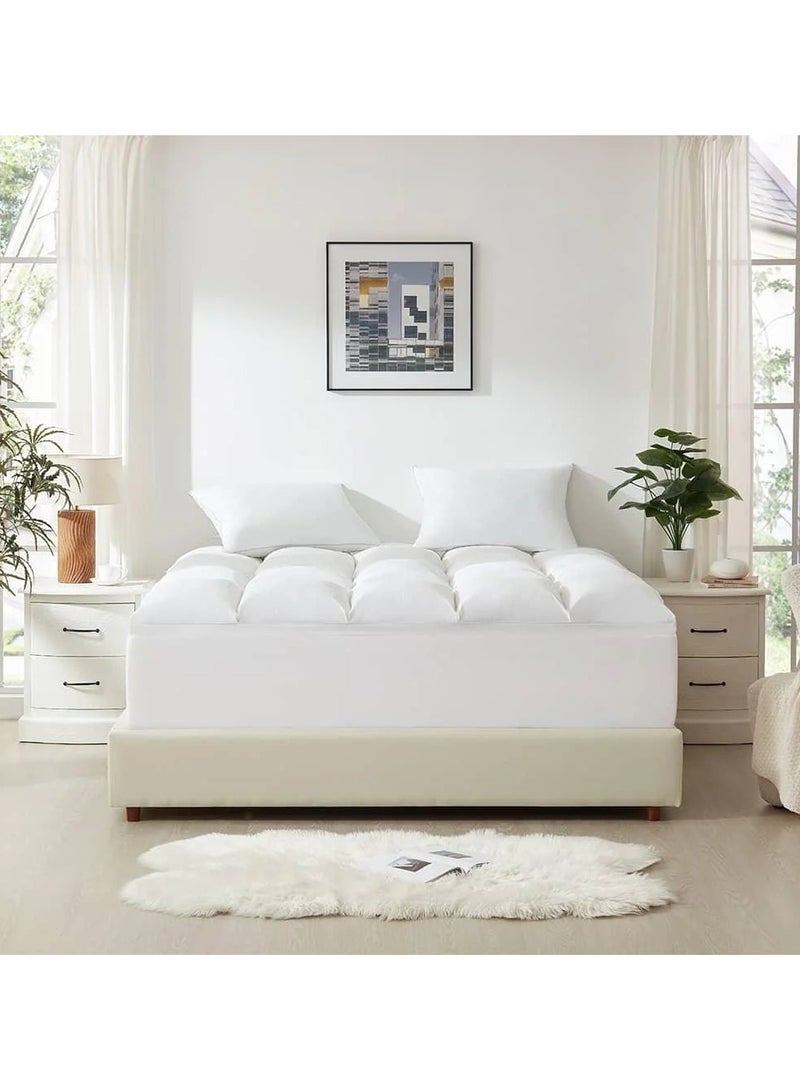 Brides Super royal cotton cloud double bed sheet 200x200cm - white - Image 3