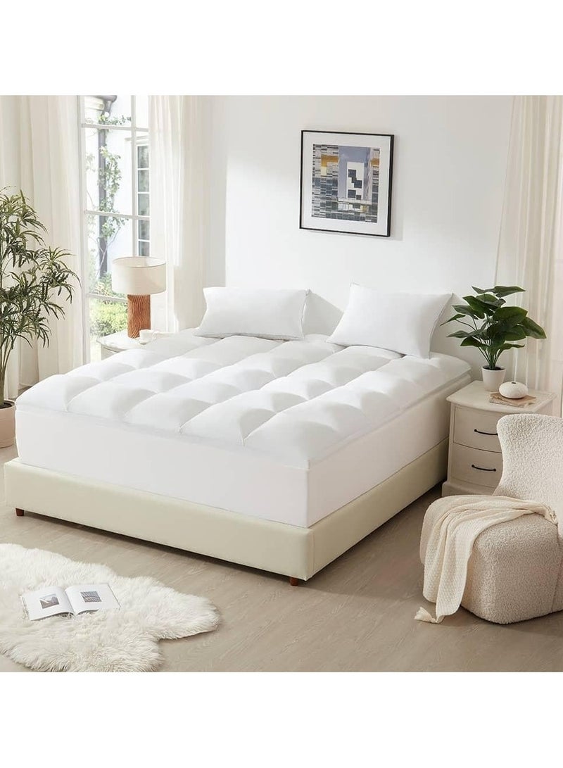 Brides Super royal cotton cloud double bed sheet 200x200cm - white - Image 1