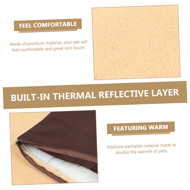 Self Heating Pet Mat Soft Lamb Fleece Warm Blanket For Dog Cat Indoor Bed - Image 5