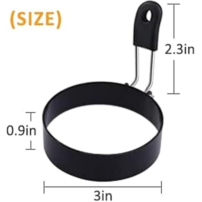 Silk Route Egg Mold King Round Stainless Steel Cooking Eggs Round Breakfast Household Mold Tool Non Stick Maker Rings For Frying Shaping And More 4 Pack - Image 4