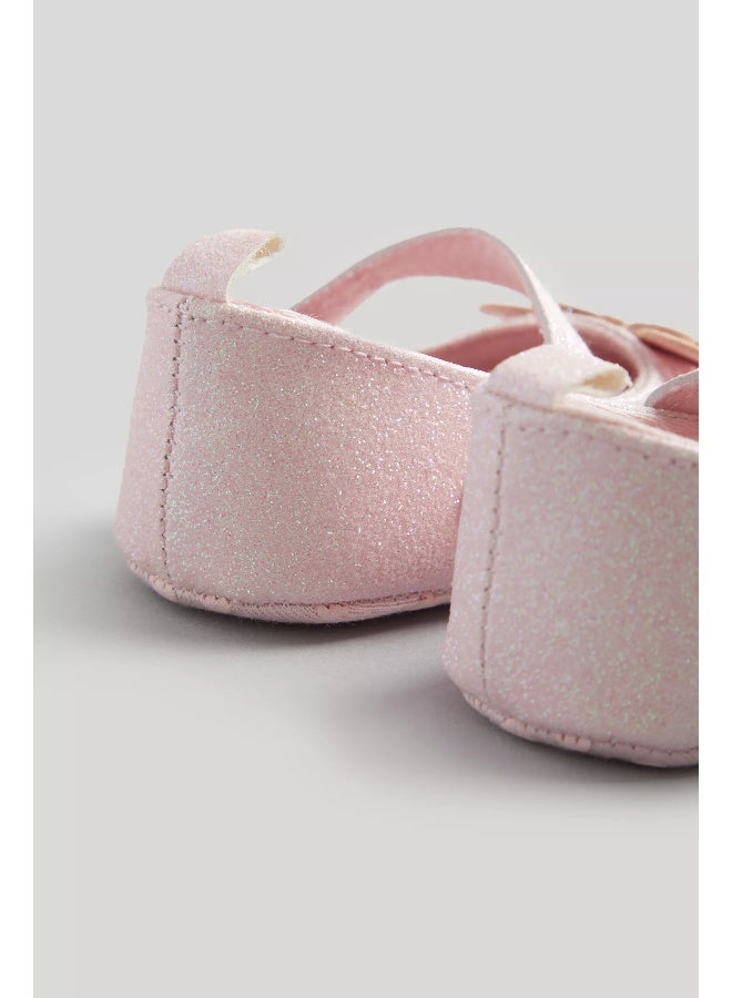 mothercare Pink Butterfly Shoes and Headband Set  - Image 5