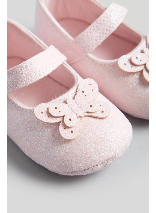 mothercare Pink Butterfly Shoes and Headband Set  - Image 4