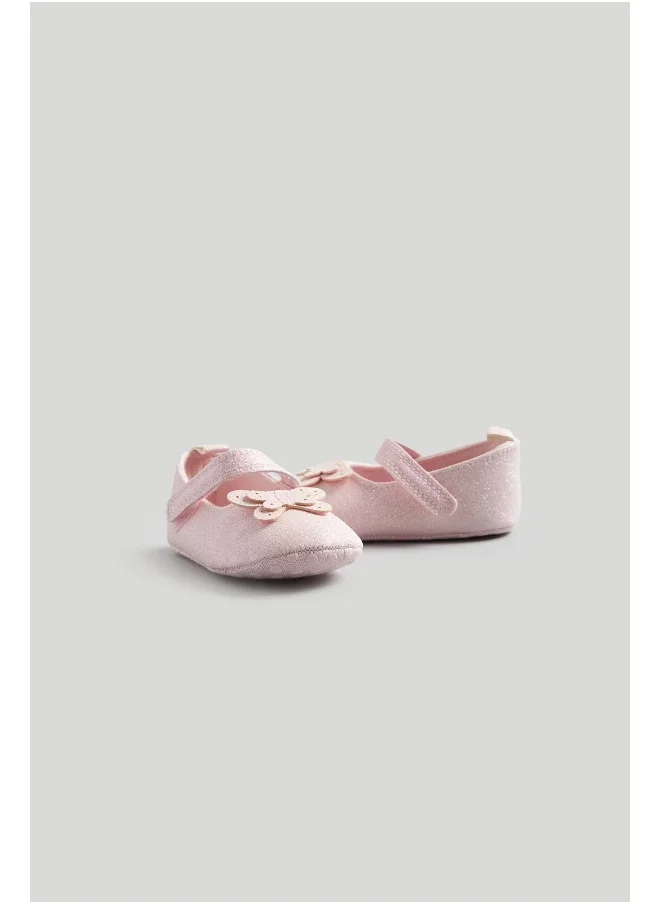 مذركير Pink Butterfly Shoes and Headband Set