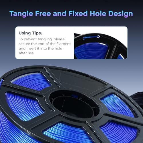 FLASHFORGE PLA Filament 1.75mm +/- 0.02mm Skydiver Blue, Color Changeable 3D Printer Filament 1kg (2.2lbs), Chameleon 3D Printing Filament Changing Colors with Light, Perfectly Hide The Layer Line - Image 5