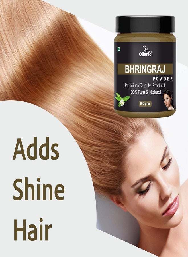 Oilanic Pure and Natural Bhringraj Powder for Men and Women (Pack of 1, 100 gram)|Herbal Powder for Hair Care Routine Ideal for Soft, Manageable Hair and Scalp Maintenance for All Hair Types - Image 4