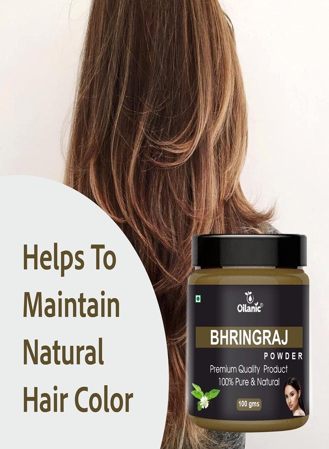 Oilanic Pure and Natural Bhringraj Powder for Men and Women (Pack of 1, 100 gram)|Herbal Powder for Hair Care Routine Ideal for Soft, Manageable Hair and Scalp Maintenance for All Hair Types - Image 3