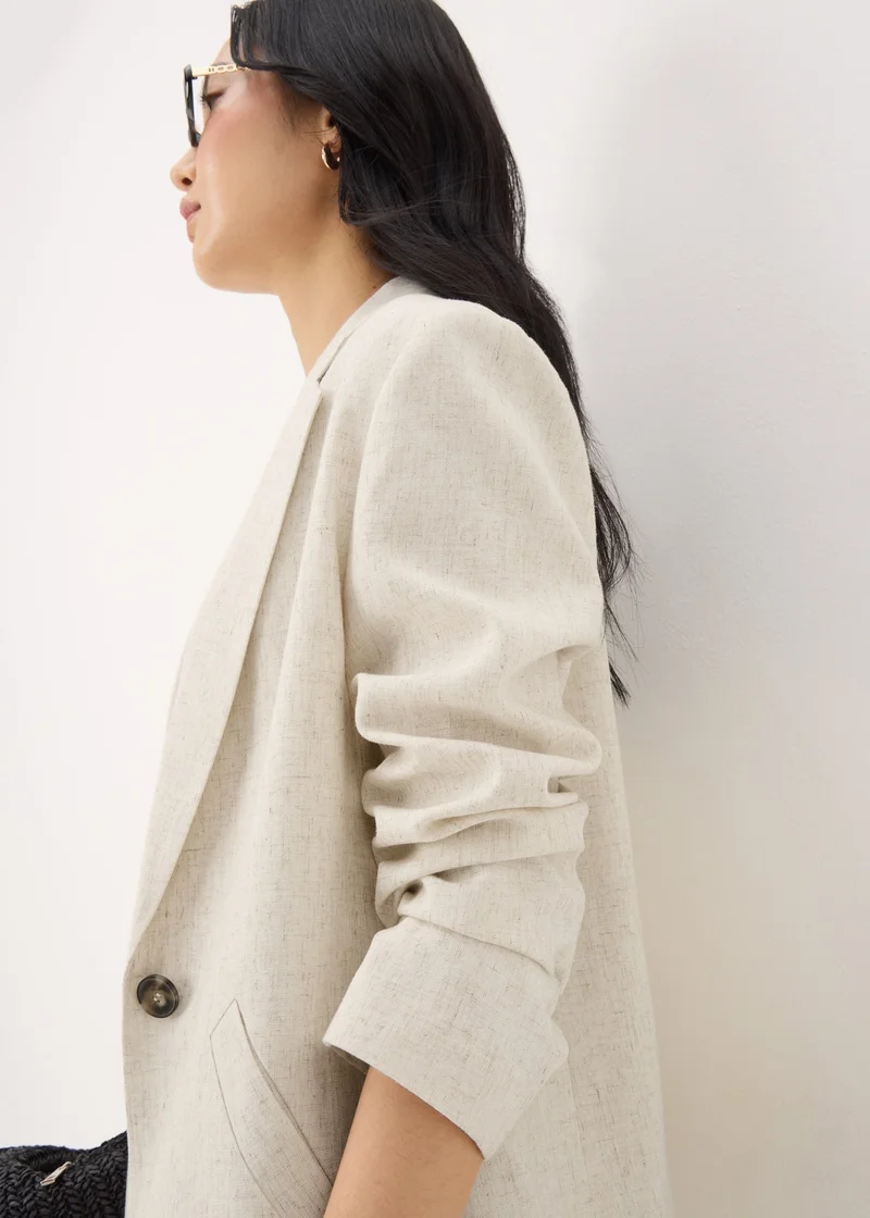 Matalan Neutral Linen Blend Blazer