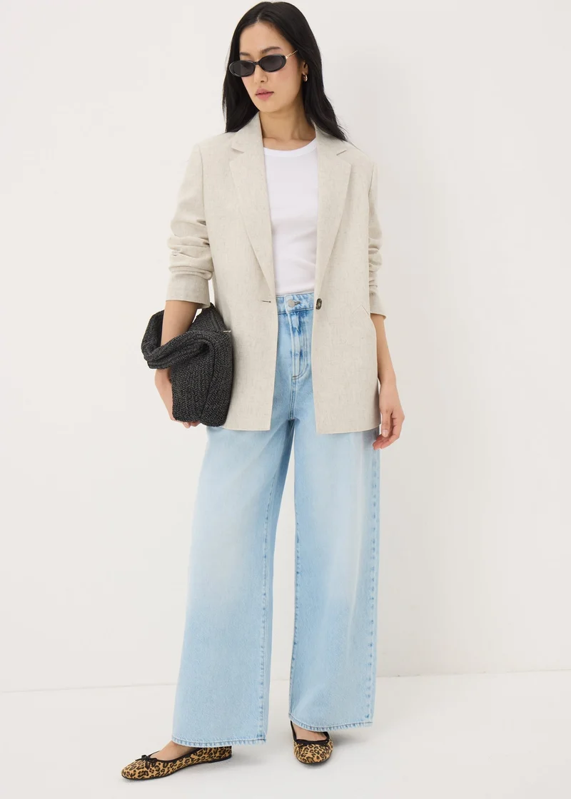 Matalan Neutral Linen Blend Blazer