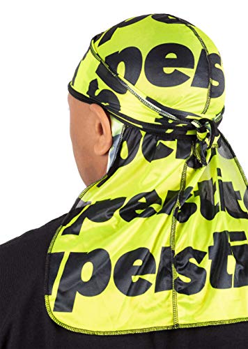 Superstitch Supersilky Ultra Silky Durag x Wavebuilder | 30+ Styles Premium Designer Durags for Men | 360 Waves |Yellow and Black (Glow Up) - Image 4