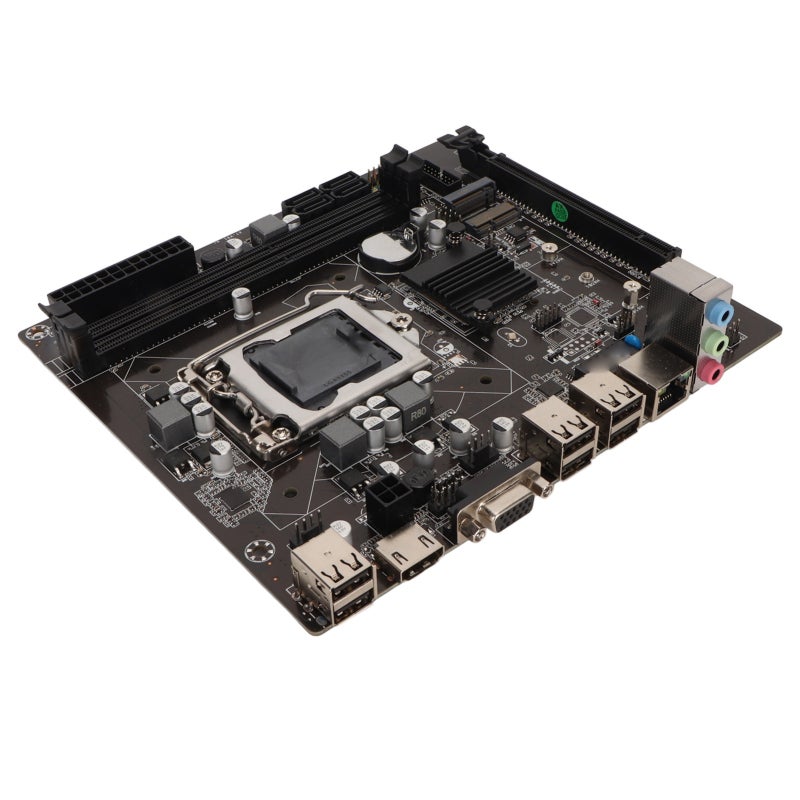 RMC LGA 1155 Motherboard Mini ITX DDR3 Desktop Motherboard - Dual Channel Multiphase Power - HD Interfaces VGA for Home Office Computer - Image 5
