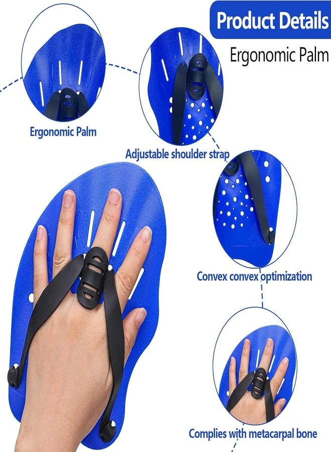 SPOCCO | Swimming Hand Paddles Training Paddles with Adjustable Straps Swimming Fins Hand Paddles Gloves for Swim Training Water Resistance, Swimming Gear for Kids, Youth, Women, Men - 105 - Image 2