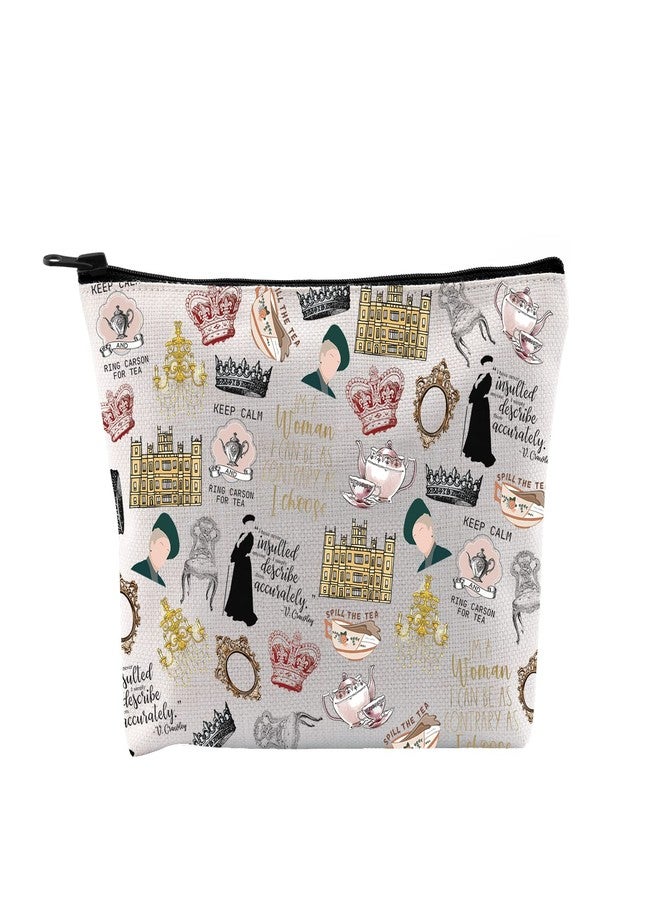 GJTIM TV Show Inspired Gift V. Crawley Quote Inspired Gift TV Show Merchandise Zipper Pouch Makeup Bag for Fans Women (Down TV Pattern Bag) - Image 1