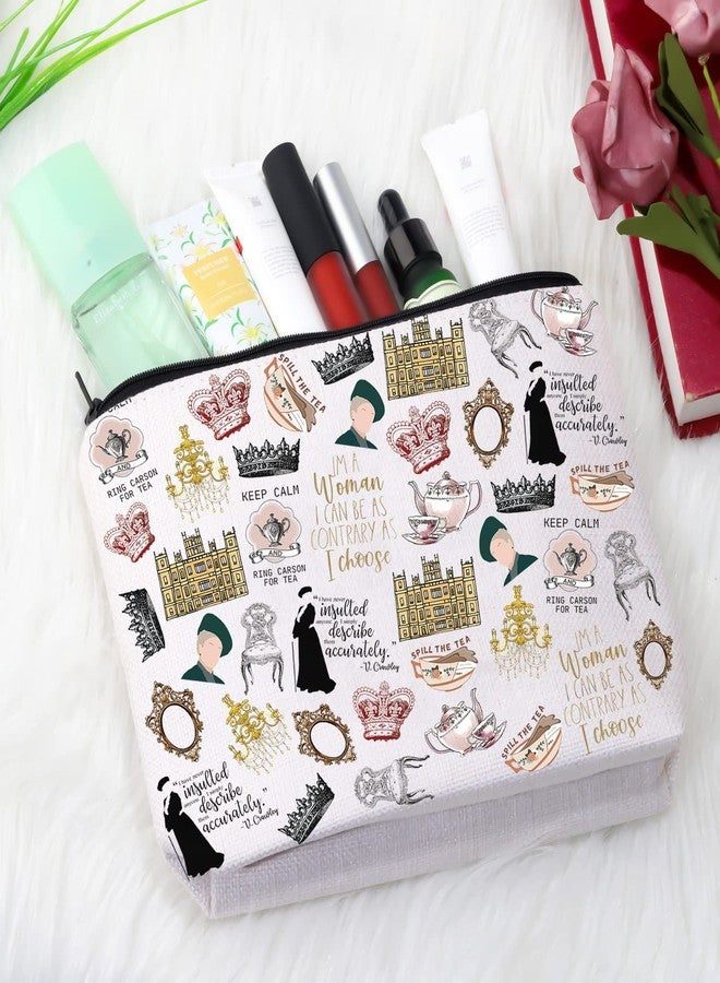 GJTIM TV Show Inspired Gift V. Crawley Quote Inspired Gift TV Show Merchandise Zipper Pouch Makeup Bag for Fans Women (Down TV Pattern Bag) - Image 5