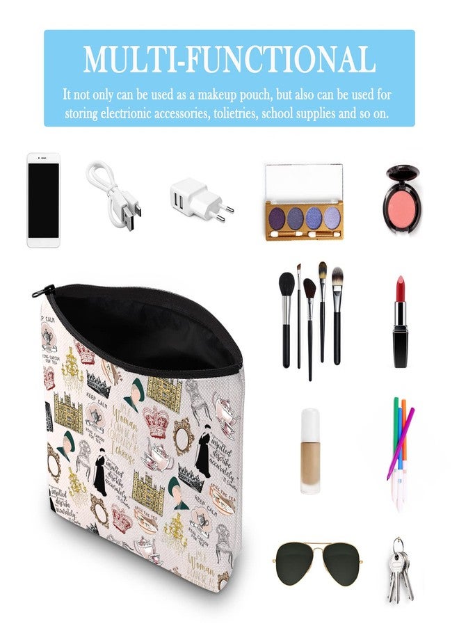 GJTIM TV Show Inspired Gift V. Crawley Quote Inspired Gift TV Show Merchandise Zipper Pouch Makeup Bag for Fans Women (Down TV Pattern Bag) - Image 3