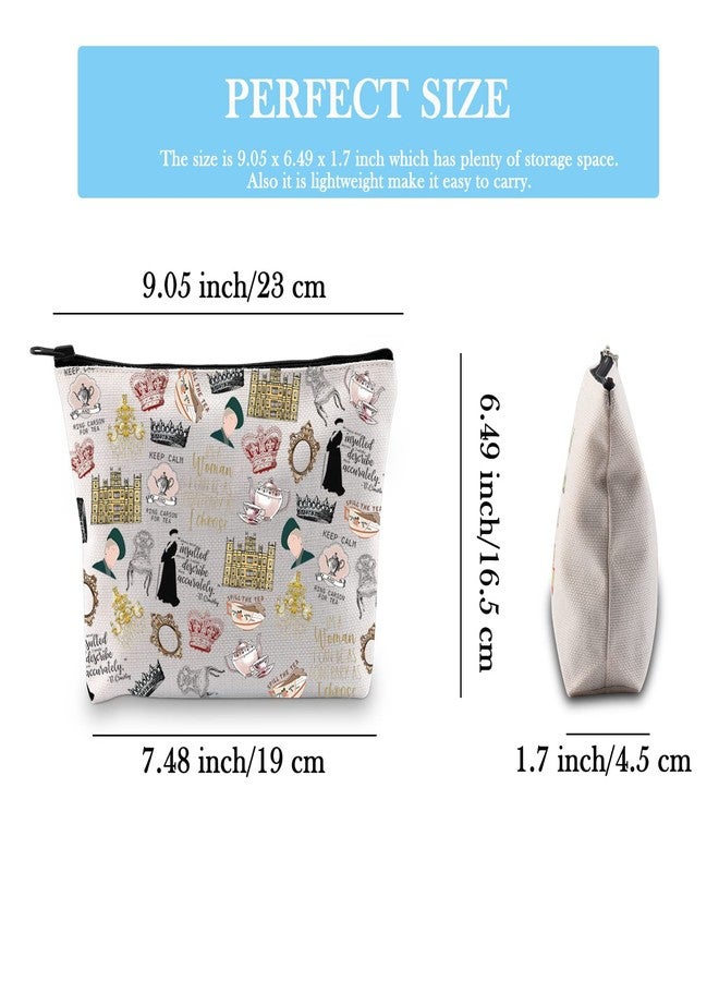 GJTIM TV Show Inspired Gift V. Crawley Quote Inspired Gift TV Show Merchandise Zipper Pouch Makeup Bag for Fans Women (Down TV Pattern Bag) - Image 2