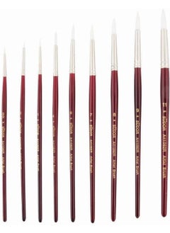 Tahtakalehobi Südor 1092R Series White Synthetic Bristle Round Tip Brush No:9 