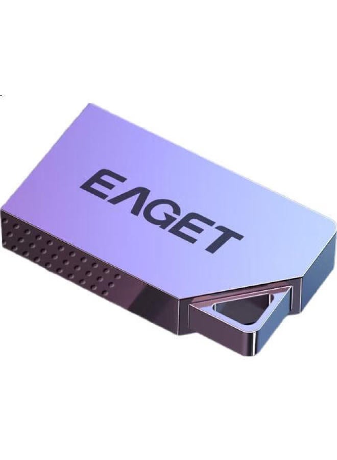 EAGET محرك فلاش يو إس بي 2.0 سعة 64 جيجابايت من إيجات، U8M معدني صغير مقاوم للماء محمول، تصميم إبداعي شخصي لمحرك يو إس بي للسيارة للدراسة، المكتب، والمزايدة، فضي - Image 2