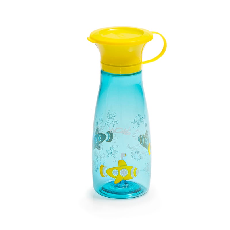 WOW GEAR Wow Cup Mini 360 Sippy Cup, 12 oz, 2 Pack (Blue/Green) - Image 3