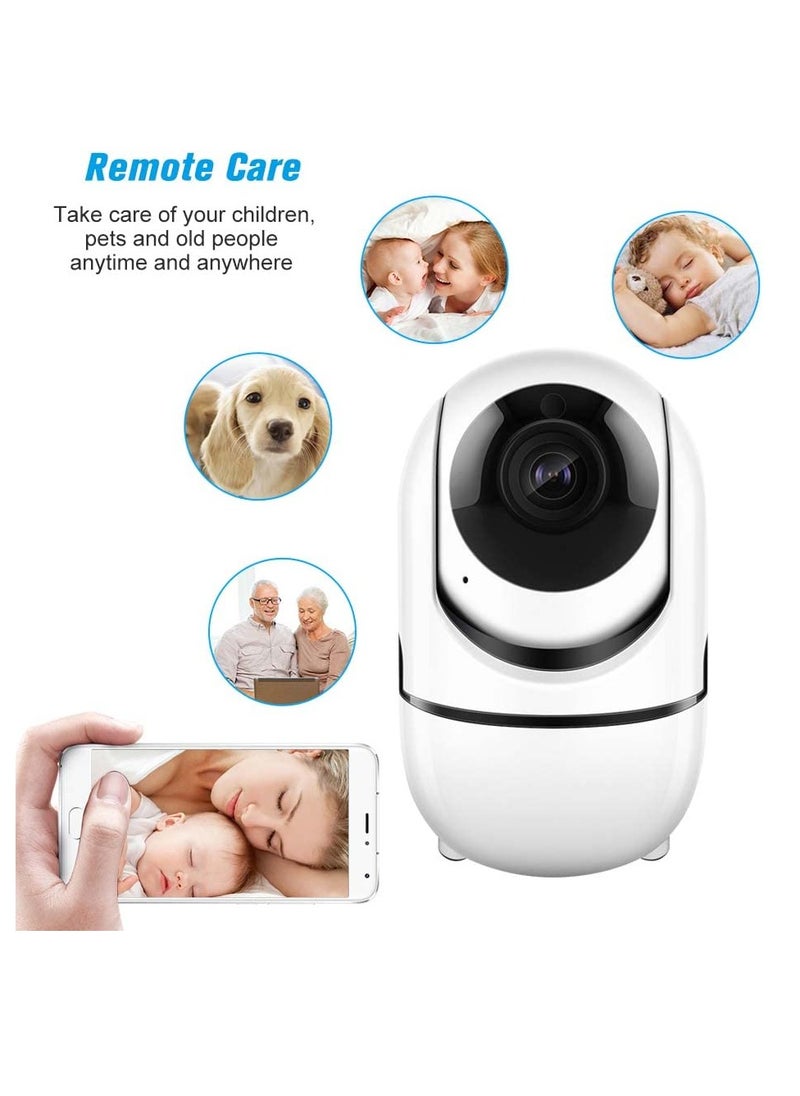 Generic Home Indoor Security Camera, 1080p Wireless Wifi Surveillance Camera, Portable And Durable Two Way Communication Remote Access Baby Monitor Camera, (1pc, White)  - Image 2