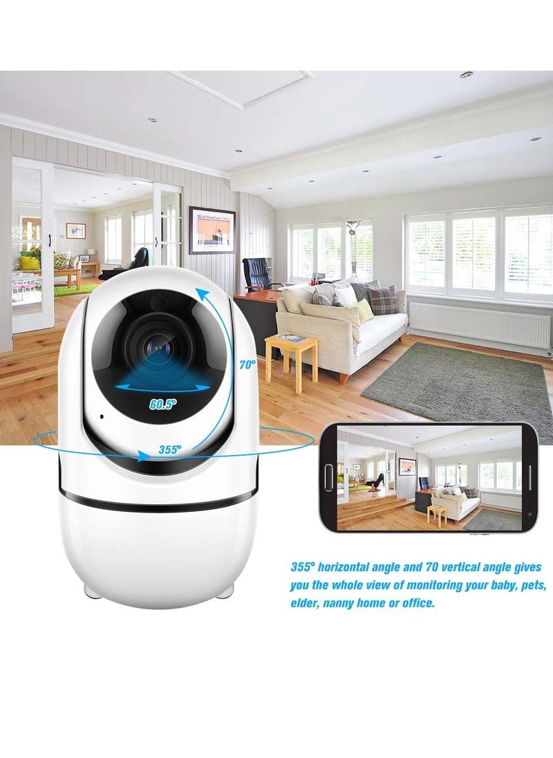Generic Home Indoor Security Camera, 1080p Wireless Wifi Surveillance Camera, Portable And Durable Two Way Communication Remote Access Baby Monitor Camera, (1pc, White)  - Image 3