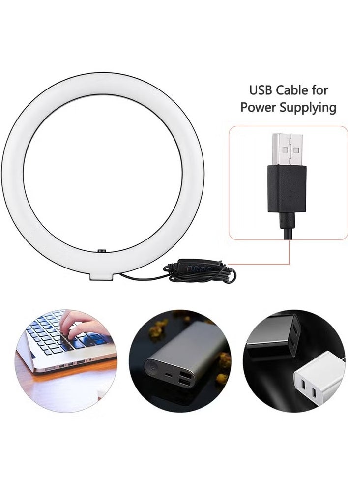 أندوير حلقة إضاءة LED مع حامل ثلاثي القوائم وحامل هاتف متعدد الألوان  - Image 5