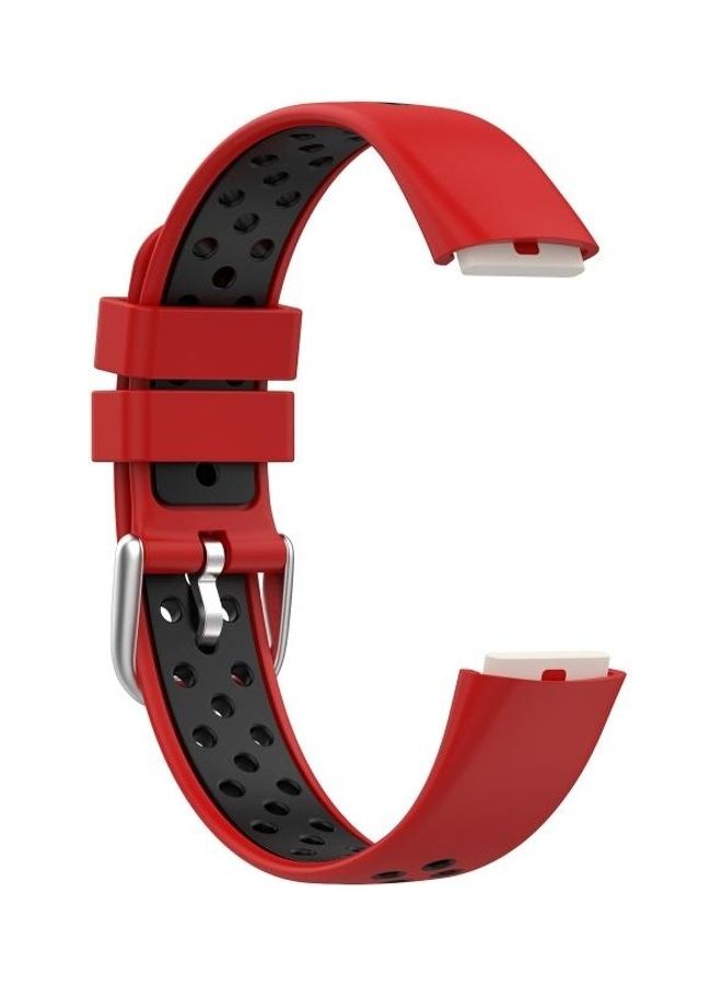 BGM Silicone Replacement Strap Watchband For Fitbit Luxe Red - Image 2