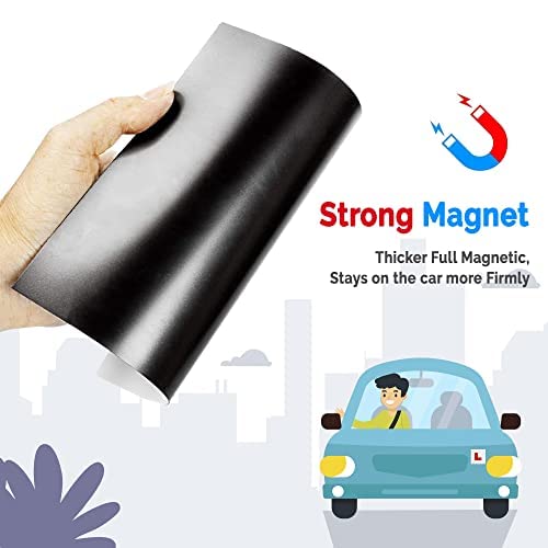 STHIRA® 2pcs Magnetic Learning Sticker for Car 7" Reflective L Board Sticker for Learning Driver for Vehicle Safety Night-Safe Learner Sticker for Car Easy Reusable for Driving Practice & Test - Image 3