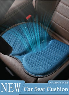 DUNISO Gel Seat Cushion for Car, 3D Mesh Covered Breathable Chair Cushion High Resiliency Seat Cushion for Sciatica and Lower Back Pain Relief, Comfortable Coccyx Cushion for Home Office Chair Pad, Car Seat  - Image 1