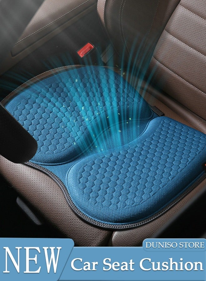 DUNISO Gel Seat Cushion for Car, 3D Mesh Covered Breathable Chair Cushion High Resiliency Seat Cushion for Sciatica and Lower Back Pain Relief, Comfortable Coccyx Cushion for Home Office Chair Pad, Car Seat  - Image 1